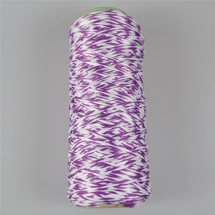 Mop Microfiber Yarn Polyester Purple White Stripe Mop Yarn