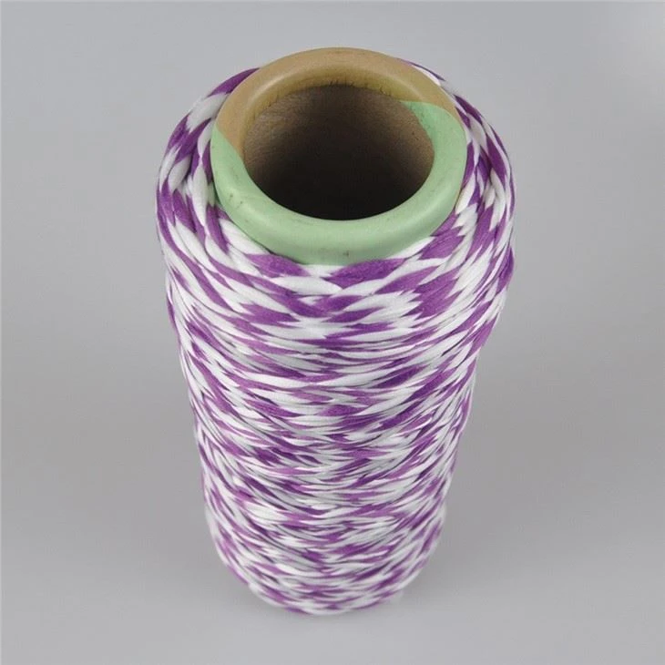 Mop Microfiber Yarn Polyester Purple White Stripe Mop Yarn