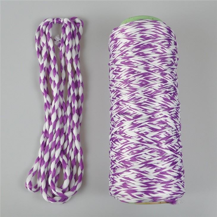 Mop Microfiber Yarn Polyester Purple White Stripe Mop Yarn